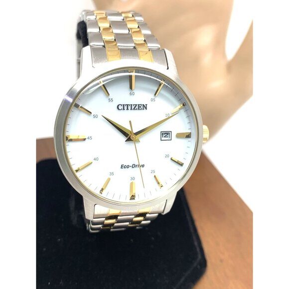 Citizen Men's Watch BM7464-52H Eco Drive White Dial Two Tone Steel 40mm - Picture 13 of 14
